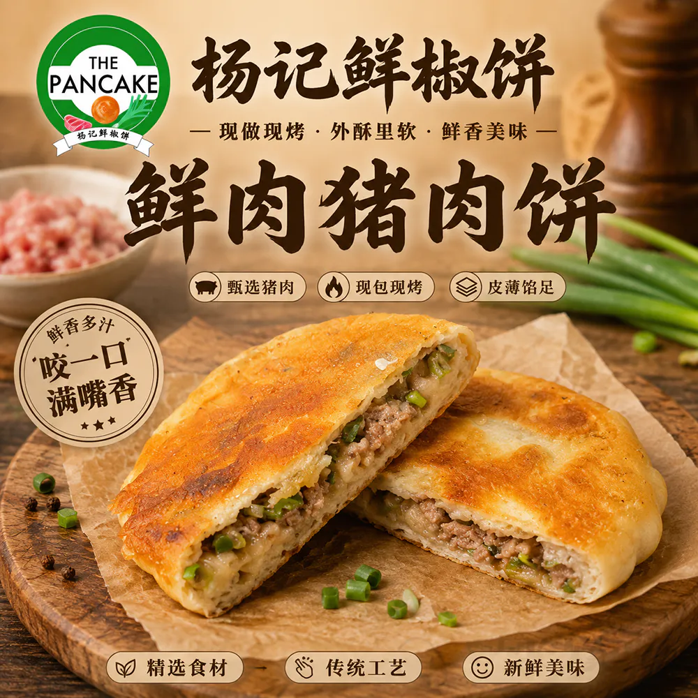 Juicy pork stuffed baked pancake at The Pancake, a Chinese Restaurant in Flushing